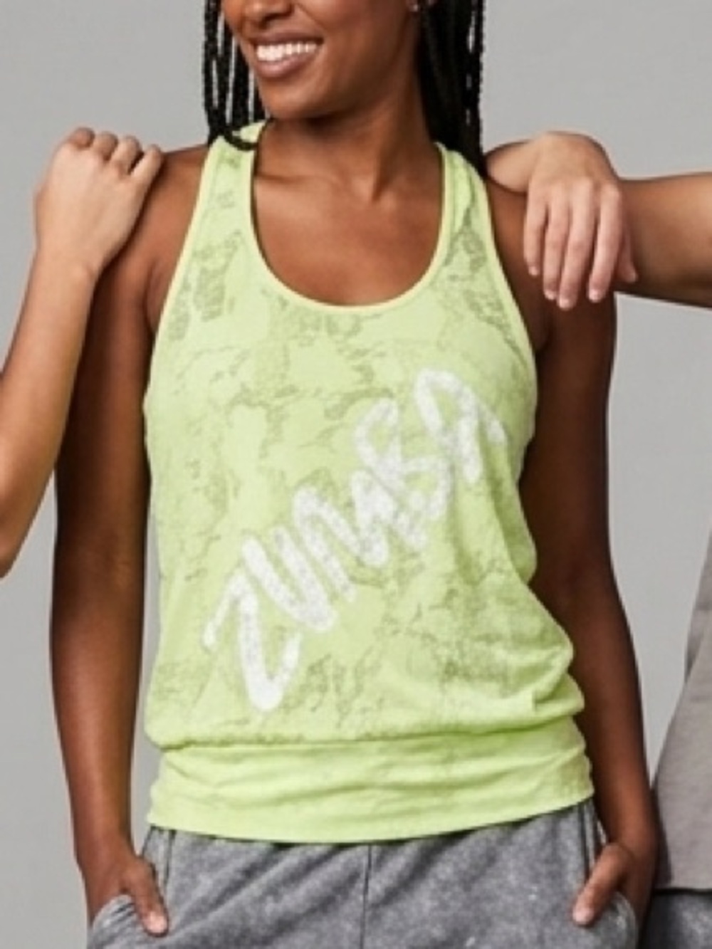 Zumba Fitness Neon Yellow Racerback Tank